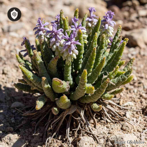 Ratanhia Peruviana sugar spheres in precise orb format for energetic homeopathic (nonmedical) dry-form presentation and storage