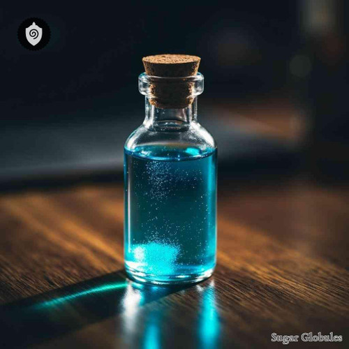 Rhenium Muriaticum sugar granules in uniform orb form for energetic homeopathic (nonmedical) dry-form presentation and storage