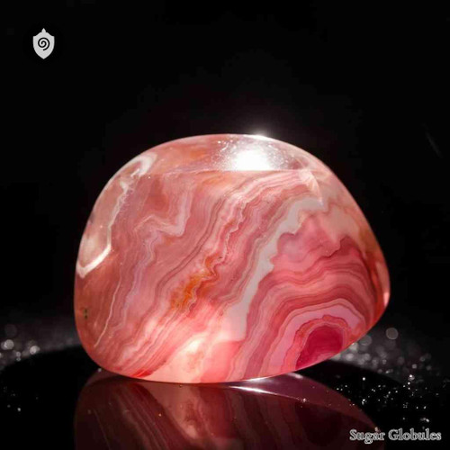 Rhodochrositum sugar spheres in consistent orb format for energetic homeopathic (nonmedical) dry-form presentation