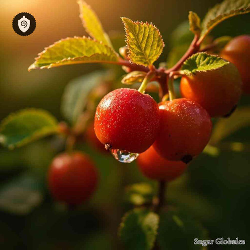 Rosa Canina - Fructus Rosae sugar granules in orb form, standard size for energetic homeopathic (nonmedical) presentation