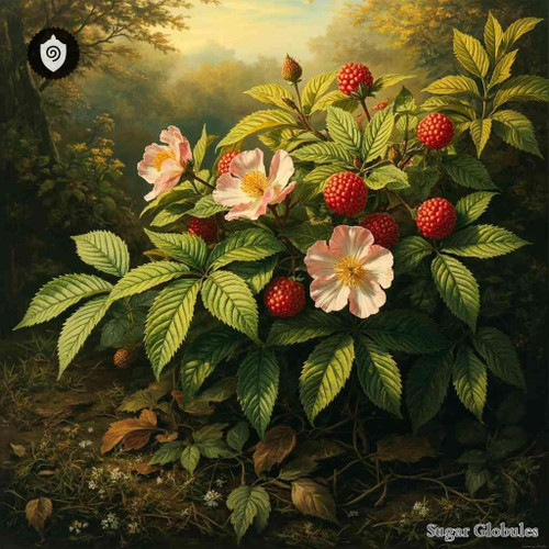 Rubus Rigidus sugar granules in consistent orb form for energetic homeopathic (nonmedical) physical presentation and storage