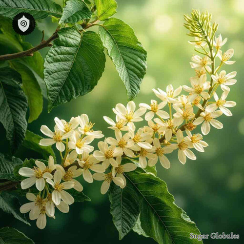 Sabicea Panamensis sugar orbs in uniform sphere format for energetic homeopathic (nonmedical) dry-form presentation and storage