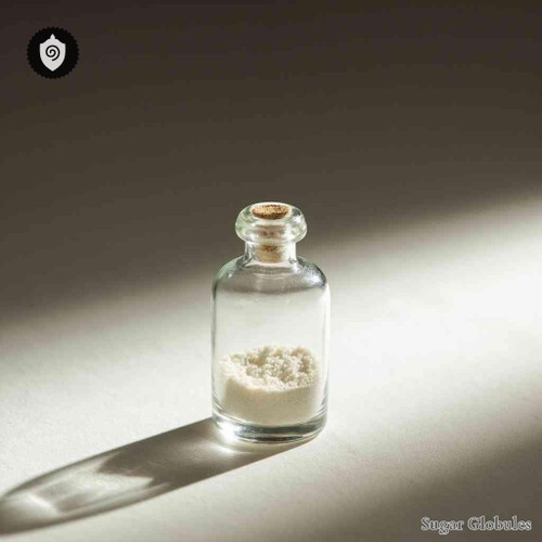 Sal Marinum Adriae sugar spheres in precise orb format for energetic homeopathic (nonmedical) dry-form presentation and storage