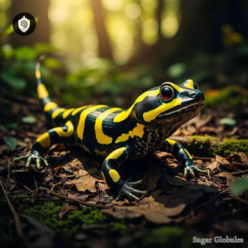 Salamandra Lacerta sugar granules in uniform orb form for energetic homeopathic (nonmedical) dry-form presentation and storage