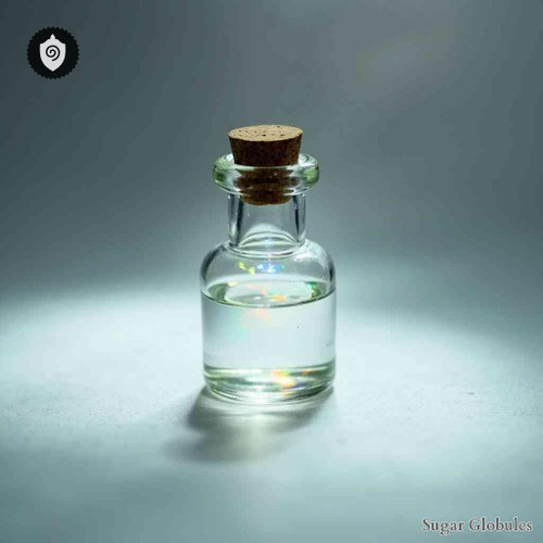 Sanochrysine sugar granules in spherical form for energetic homeopathic (nonmedical) dry-form presentation and physical display