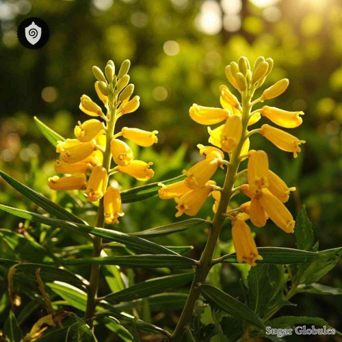 Schaueria Flavicoma sugar spheres in uniform orb format for energetic homeopathic (nonmedical) dry-form dosing and storage