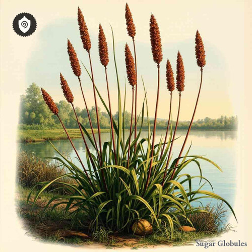 Schoenus Ferrugineus sugar granules in orb format for energetic homeopathic (nonmedical) physical remedy presentation