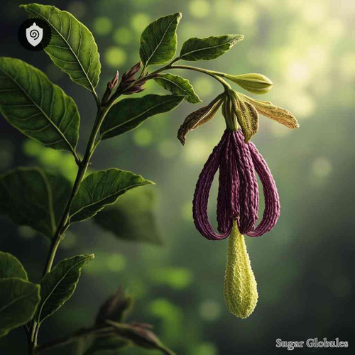 Scopolia Carniolica sugar spheres in precise pellet format for energetic homeopathic (nonmedical) dry-form presentation and storage