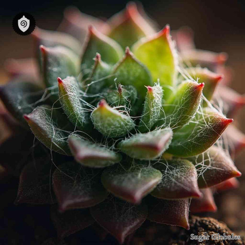 Sempervivum Arachnoideum sugar spheres in uniform orb form for energetic homeopathic (nonmedical) remedy presentation