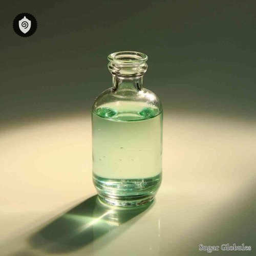 Sepia Gruneris sugar spheres in pellet format for energetic homeopathic (nonmedical) remedy presentation and dry storage