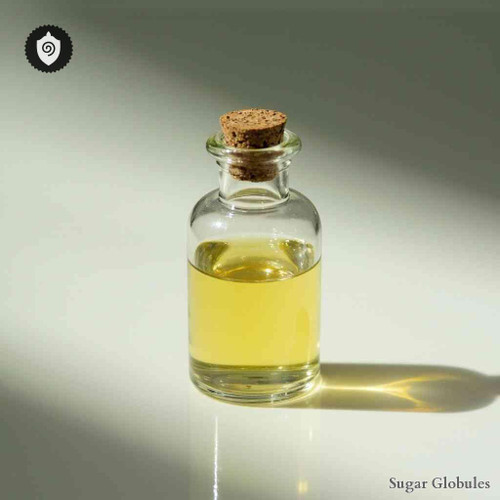 Sepia Officinalis sugar spheres in uniform orb format for energetic homeopathic (nonmedical) dry-form presentation and storage