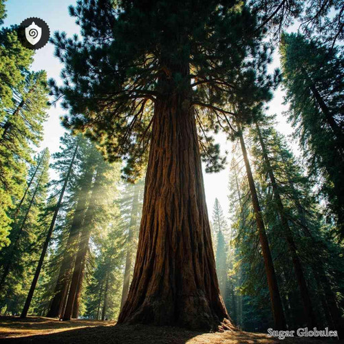 Sequoiadendron Giganteum sugar spheres in uniform orb format for energetic homeopathic (nonmedical) dry-form presentation