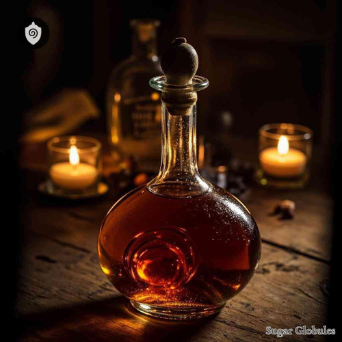 Sherry sugar spheres in precise granule form for energetic homeopathic (nonmedical) dry-form presentation and compact storage