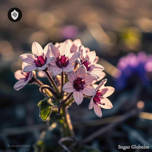 Silene Andryalifolia sugar spheres in orb form for energetic homeopathic (nonmedical) dry-form storage and uniform pellet presentation