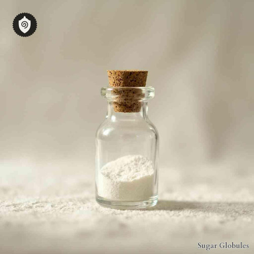 Strontium (90) Muriaticum sugar granules in standard pellet form for energetic homeopathic (nonmedical) dry-form presentation