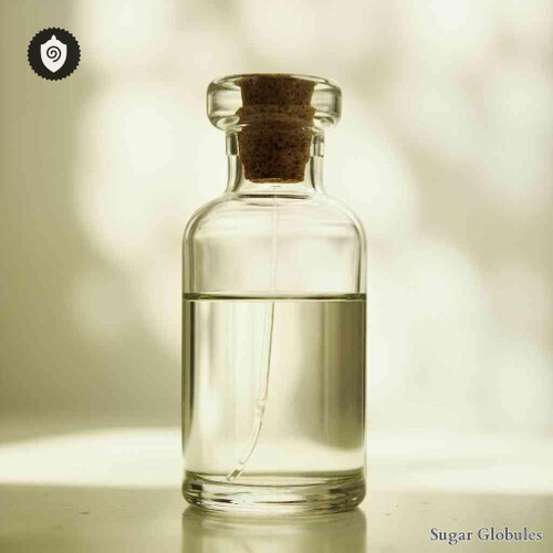 Strychninum Nitricum sugar granules arranged in uniform orb format for energetic homeopathic (nonmedical) remedy presentation