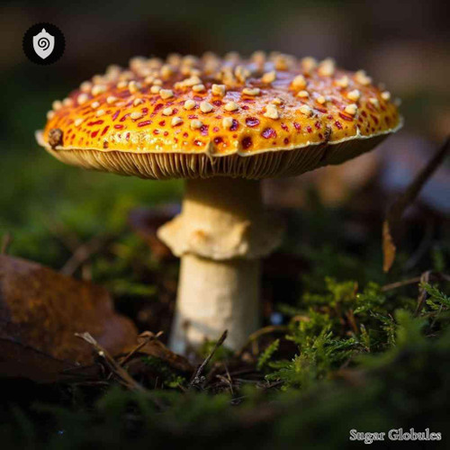 Suillus Variegatus sugar spheres in pellet form for precise energetic homeopathic (nonmedical) presentation and dry storage