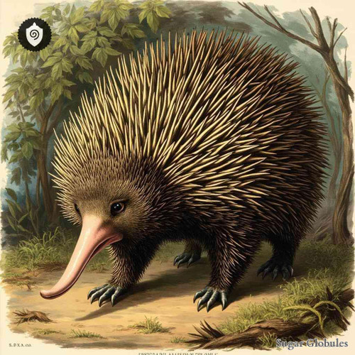 Tachyglossus Aculeatus sugar spheres in compact orb form for energetic homeopathic (nonmedical) dry-form presentation and storage