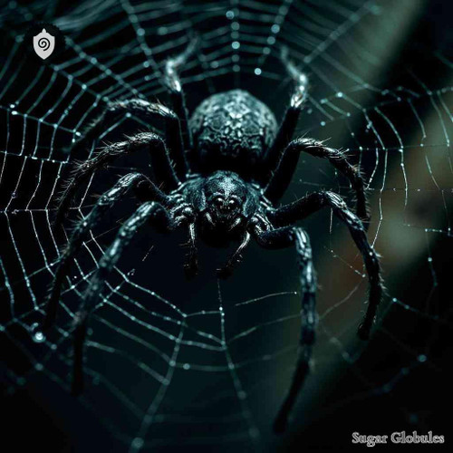 Tegenaria Atrica sugar granules in spherical form for energetic homeopathic (nonmedical) dry-form presentation and packaging