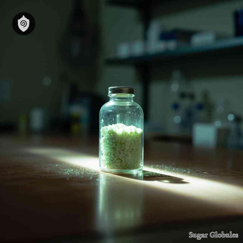 Terbium Bromatum sugar spheres in regular pellet form for energetic homeopathic (nonmedical) solid presentation