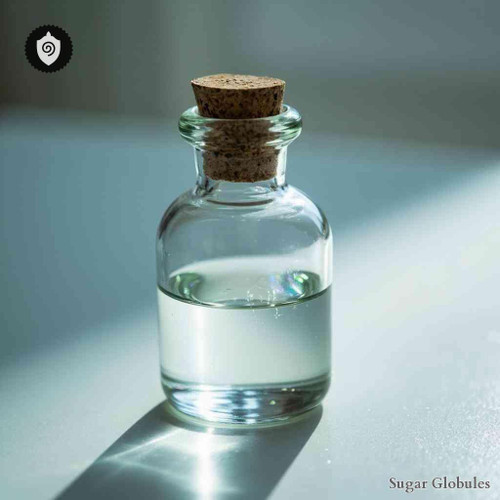 Thorium Fluoratum sugar spheres in precise orb form for energetic homeopathic (nonmedical) dry-form presentation and packaging