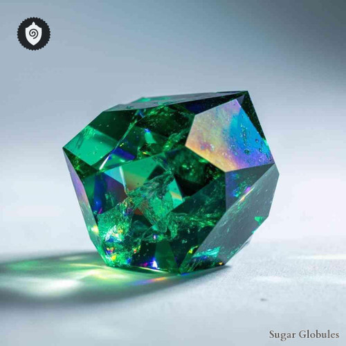 Thulium Oxalicum sugar granules in uniform orb form for precise energetic homeopathic (nonmedical) physical product presentation