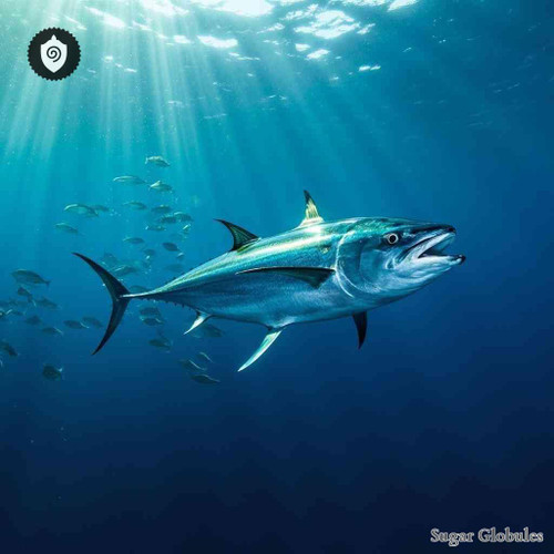 Thunnus Alalunga sugar spheres in uniform orb format for energetic homeopathic (nonmedical) dry-form presentation and storage