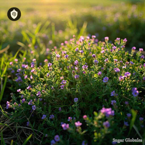 Thymus Serpyllum sugar spheres in compact orb format for energetic homeopathic (nonmedical) dry-form presentation