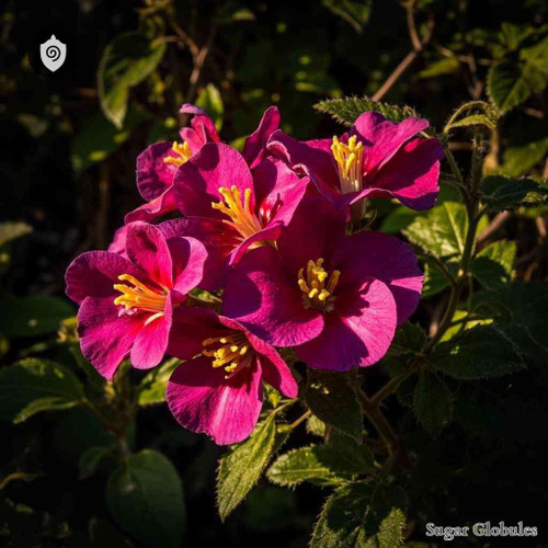 Tibouchina Urvilleana sugar granules in spherical format for energetic homeopathic (nonmedical) dry-form presentation