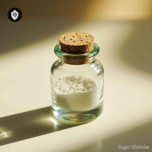 Toenia Saginata sugar spheres in uniform orb form for energetic homeopathic (nonmedical) dry-form presentation and storage