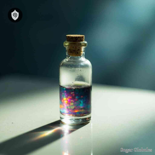 Tretinoinum sugar spheres in uniform orb format for energetic homeopathic (nonmedical) dry-form presentation and storage