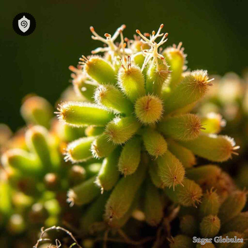 Trichodiadema Densum sugar spheres in compact orb form for energetic homeopathic (nonmedical) remedy physical presentation