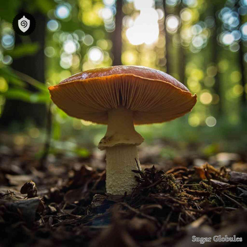 Tricholoma Pessundatum sugar spheres in round pellet form for energetic homeopathic (nonmedical) dry-form physical presentation