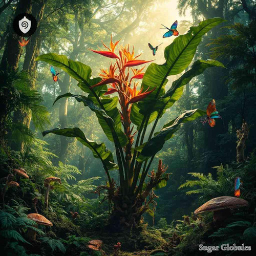 Tropicamidum sugar spheres arranged in orb format, suitable for energetic homeopathic (nonmedical) dry-form presentation and storage