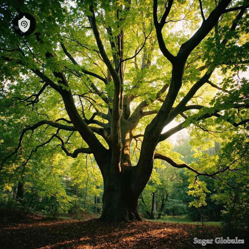 Ulmus Minor sugar spheres in uniform orb form for energetic homeopathic (nonmedical) remedy physical presentation and storage