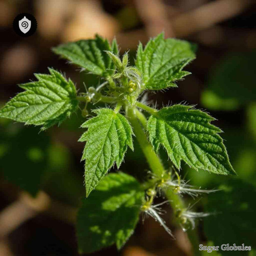 Urtica Urens sugar spheres in orb format for energetic homeopathic (nonmedical) dry-form storage and physical remedy presentation