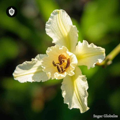 Vanilla Madagascariensis sugar spheres in pellet form for energetic homeopathic (nonmedical) dry-form presentation and storage