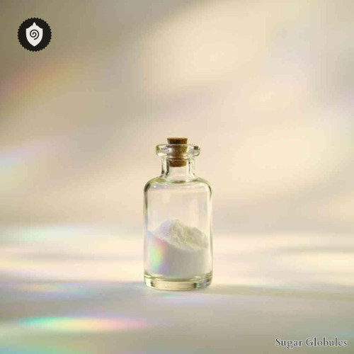 Vasopressinum sugar spheres in precise orb form for energetic homeopathic (nonmedical) product presentation and dry-form storage