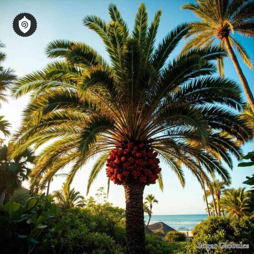 Veitchia Merrillii sugar spheres in precise orb form for energetic homeopathic (nonmedical) dry-format presentation