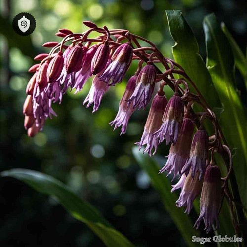 Veltheimia Bracteata sugar spheres in precise orb format for energetic homeopathic (nonmedical) dry form presentation and storage