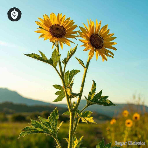 Verbesina Helianthoides sugar spheres in uniform orb form for energetic homeopathic (nonmedical) dry-form presentation