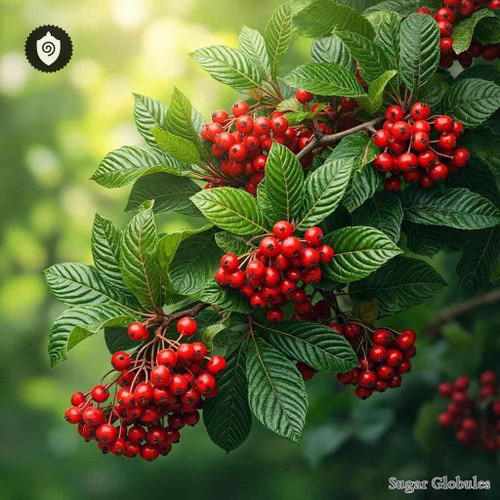 Viburnum Opulus Cantara sugar spheres in uniform orb format for energetic homeopathic (nonmedical) dry-form presentation