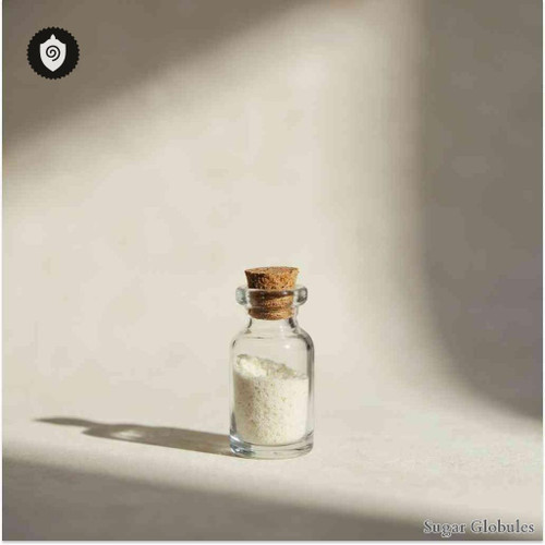 Vomitus Heel S sugar granules in uniform orb form for energetic homeopathic (nonmedical) dry-form presentation and storage