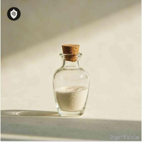 Vulpes Pulmo sugar orbs in consistent spherical form for energetic homeopathic (nonmedical) physical preparation and dry storage