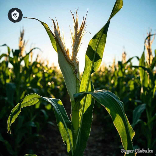 Zea Mays Pabuli sugar granules in orb format for energetic homeopathic (nonmedical) dry-form presentation and storage