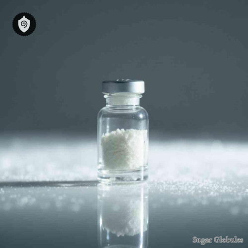 Zincum Silicicum sugar spheres in precise orb format for energetic homeopathic (nonmedical) physical remedy presentation and storage