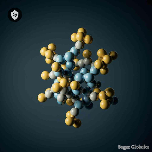 Methionine sugar spheres in uniform pellet form for energetic homeopathic (nonmedical) dry-form presentation and storage