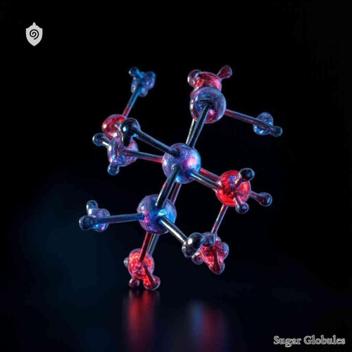 Tyrosine sugar spheres in precise orb form for energetic homeopathic (nonmedical) remedy display and storage