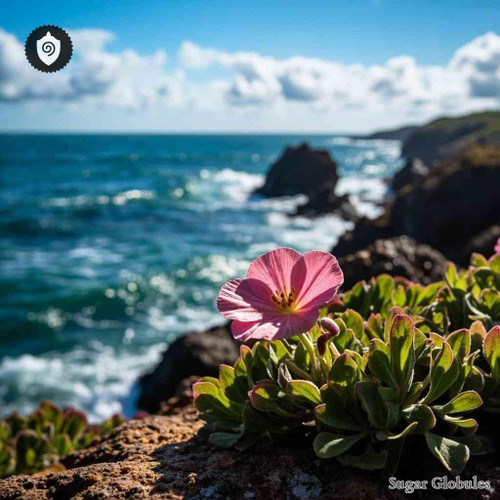 Sea Campion sugar granules in uniform orb format for energetic homeopathic (nonmedical) dry-form presentation and physical remedy use