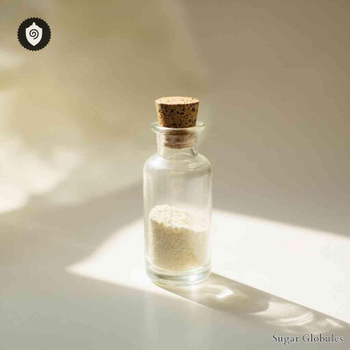 Angelsword sugar spheres in uniform pellet form for energetic homeopathic (nonmedical) physical remedy presentation and storage